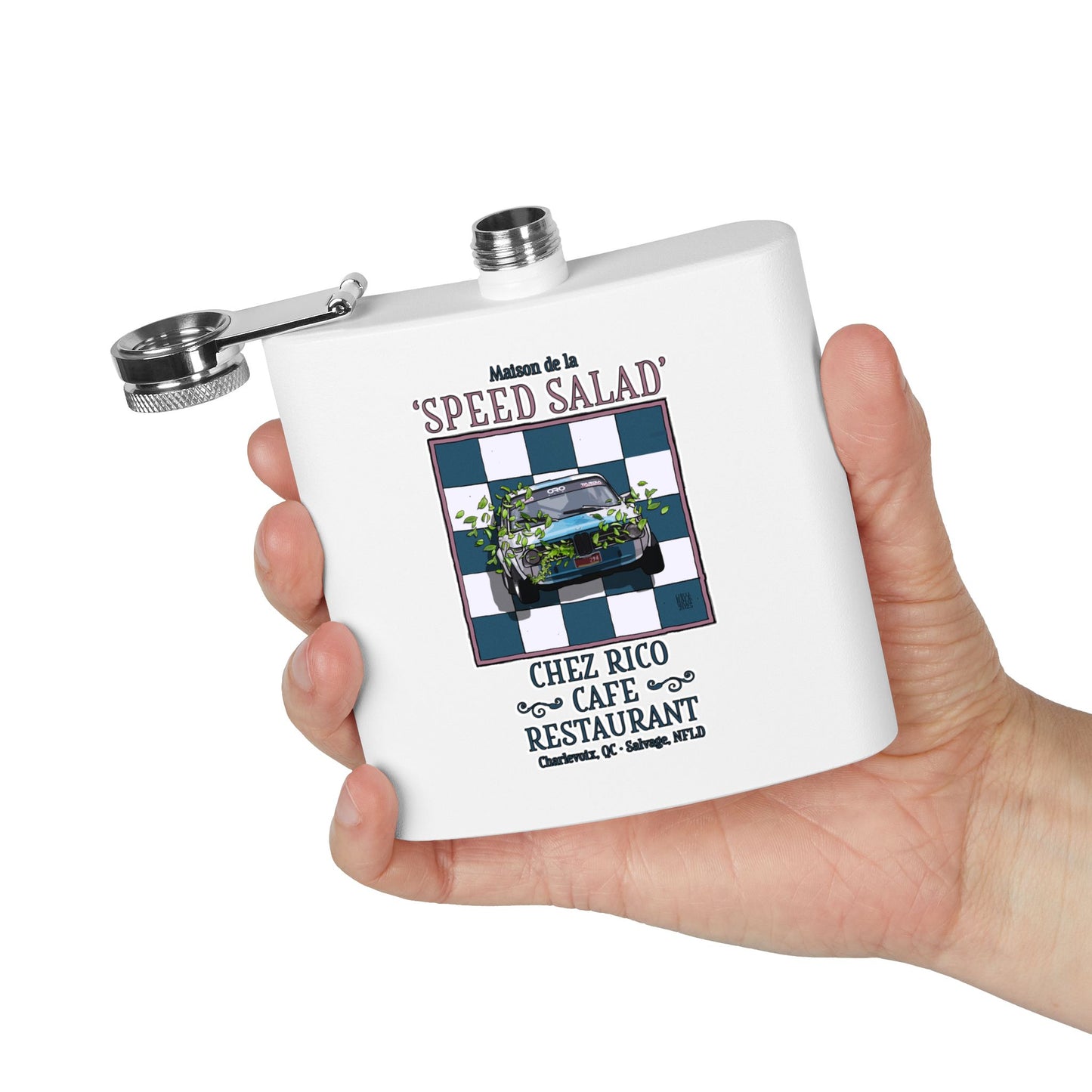 Chez Rico Stainless Steel Flask, 6oz