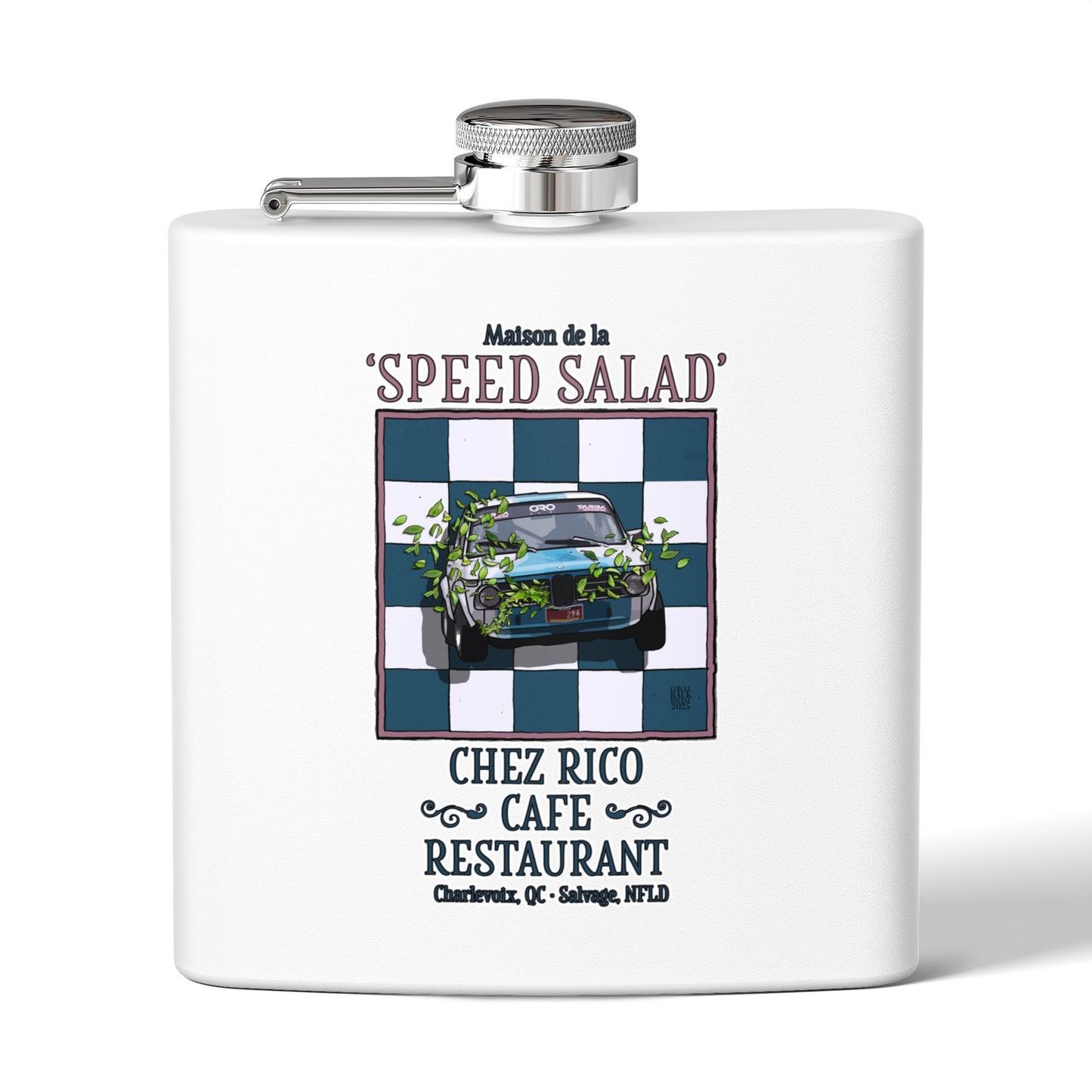 Chez Rico Stainless Steel Flask, 6oz